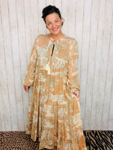 Cheri Taupe Tiered Dress