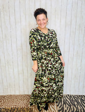 Katie Olive Leopard Print Dress