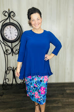 Samantha Ruffle High-Low Tunic-Royal