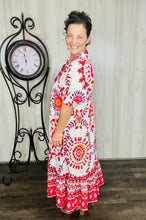 Melissa Mixed Print Dress- Pink Mix or Navy Mix