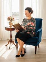 Tammie Rose & Charcoal Top