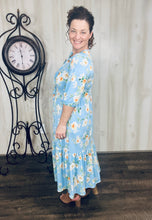 Kimmy Tiers & Bows Dress- Blue Sky