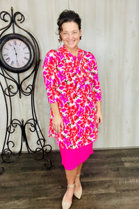 Flash of Style Tunic- Pink Floral
