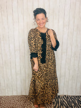 Janice Leopard Dress With Black Ruffles