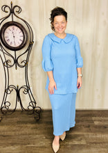 Feeling Sweet Textured Tunic-Blue