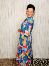 Mallory Royal Blue Patchwork Dress