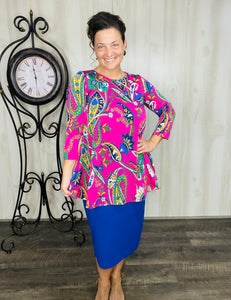 Marissa Pink Paisley Tunic