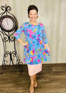 Marissa Chambray & Floral Tunic