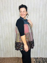 Boho Patchwork Button Down Top