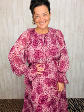 Purple & Floral Chiffon Dress