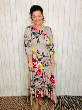 Michella High Low Dress-Mauve Floral