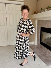 Tonya Marie Tiered Dress- Houndstooth
