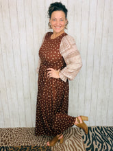 Misty Brown Paisley & Floral Woven Dress