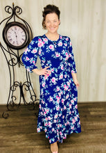 Sarah Navy & Roses Dress