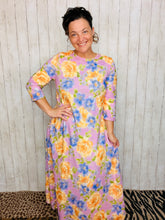Stunning Purple & Floral Mesh Lace Dress