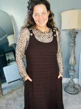 Brown Leopard Mesh Layering Style Top