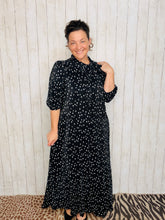 Power On The Day Dress-Black Polkadot