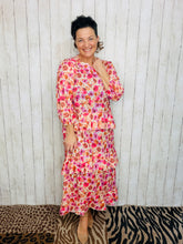 Ruffles & Luxury Dress- Multi Pink