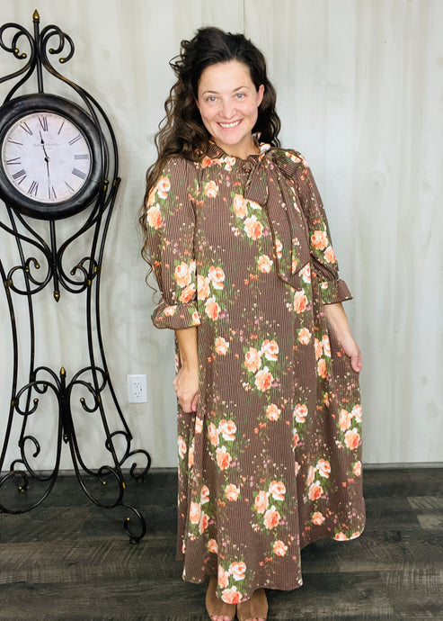 Chocolate & Floral Dress