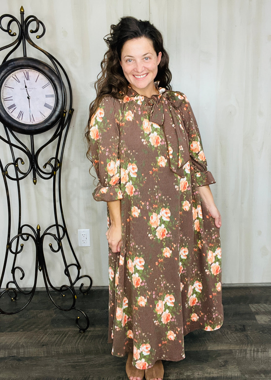 Chocolate & Floral Dress