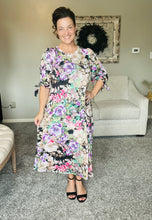Miss Regina Black & Floral Dress