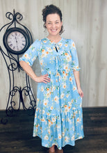 Kimmy Tiers & Bows Dress- Blue Sky