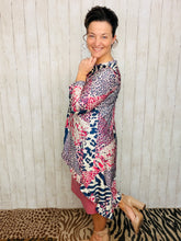 Dramatic High-Low Tunic -Mixed Animal Prints