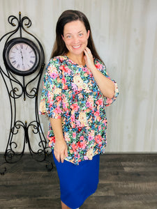 Rosey & Flowy Top