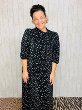 Power On The Day Dress-Black Polkadot