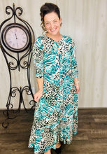 Smiles & Teal Animal Prints Dress