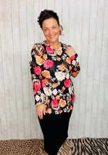 Black & Roses Top
