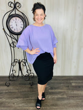 Heather Loose Fit Blouse- Black or Lavender