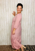 Lillian Striped Dress- Mauve