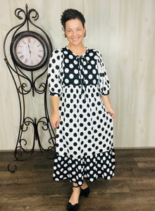 Sabrina Ivory Polkadot Dress