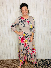 Michella High Low Dress-Mauve Floral