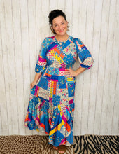 Mallory Royal Blue Patchwork Dress