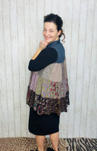 Boho Patchwork Button Down Top