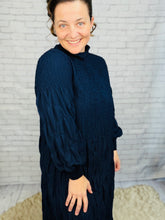 Ruffles & Class Dress- Navy