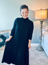 Jaqueline Vintage & Textured Dress- Black