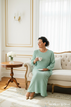 Jennifer Textured Midi Dress- Sage Green