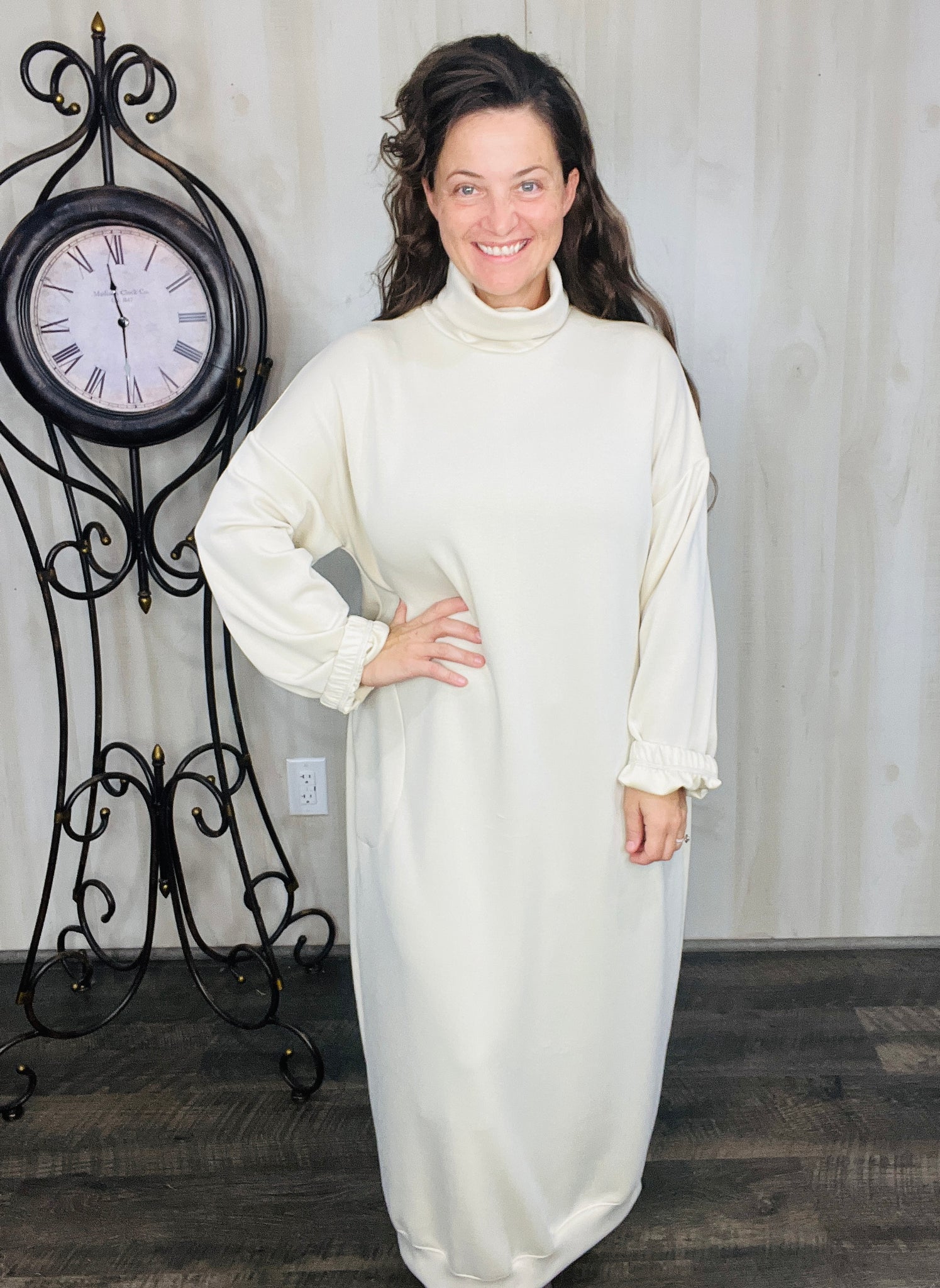 Fabulous Sweatshirt Dress-Cream 3XL Fabulous Sweatshirt Dress-Cream 3XL