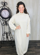 Fabulous Fall Sweatshirt Dress-Cream