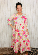 Tonya Marie Tiered Dress- Pink & Floral