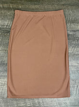 Amy Thicker Fabric Pencil Skirt (Regular & Plus) -Camel (33" Length)