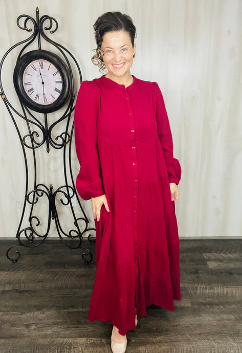 Burgundy of Winter Dress