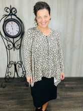 Krista Animal Print Sharkbite Top