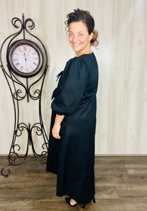 Misty Black & Bow Dress