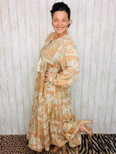 Cheri Taupe Tiered Dress