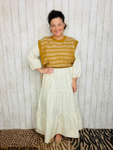 Crochet Vest & Ivory Dress