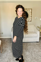 Comfy & Cute Black Striped Dress